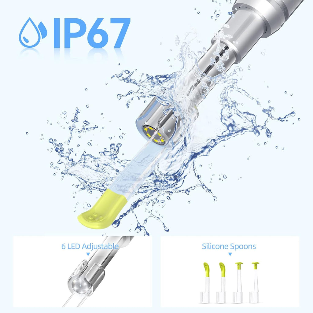 Ear Wax Removal Camera with 4.5 IPS Screen, 1920x1080 FHD Smart Visual Ear Cleaner Tool Kit, Otoscope with Light B96093