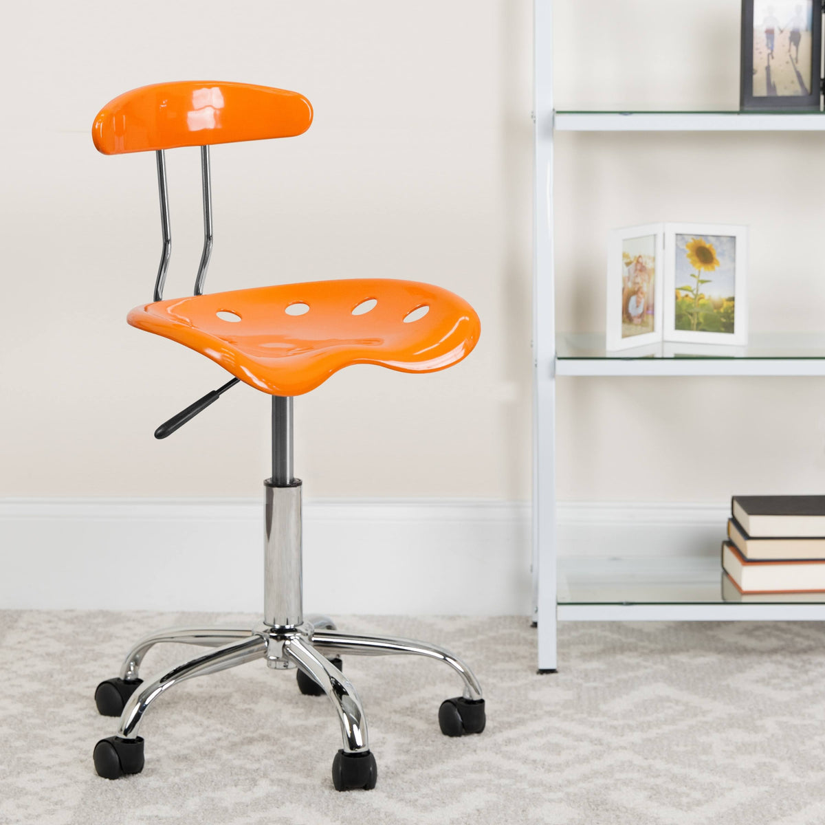 Pink Adjustable Swivel Chair with Tractor Seat U297