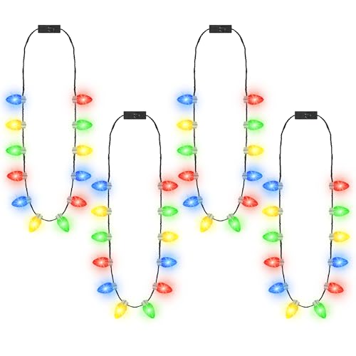 Christmas Necklace with 12 Glow Bulbs H920