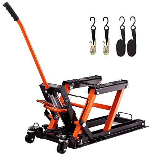 1500 LBS Hydraulic Motorcycle Lift Jack with 4 Wheels R958067