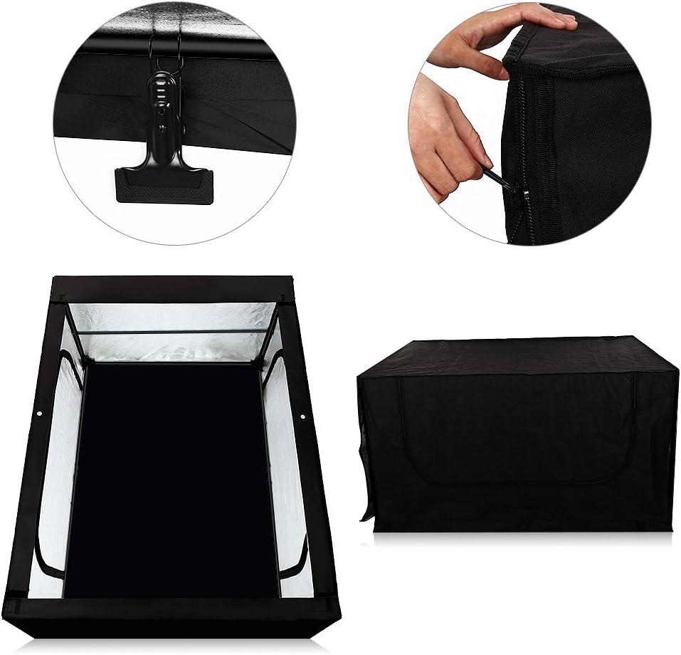 47x39x78 inch Dimmable LED Photo Shooting Tent with 3 Colors PVC Backdrops and Carrying Bag X922519