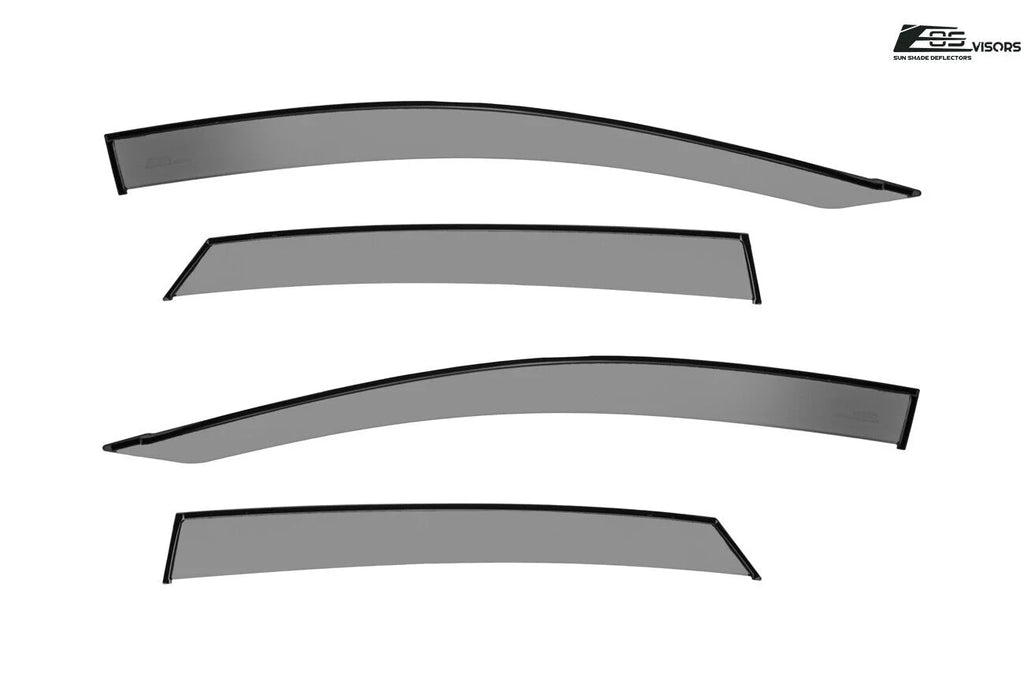 Smoke Tinted Tape-On Side Window Deflectors Rain Guard W3428