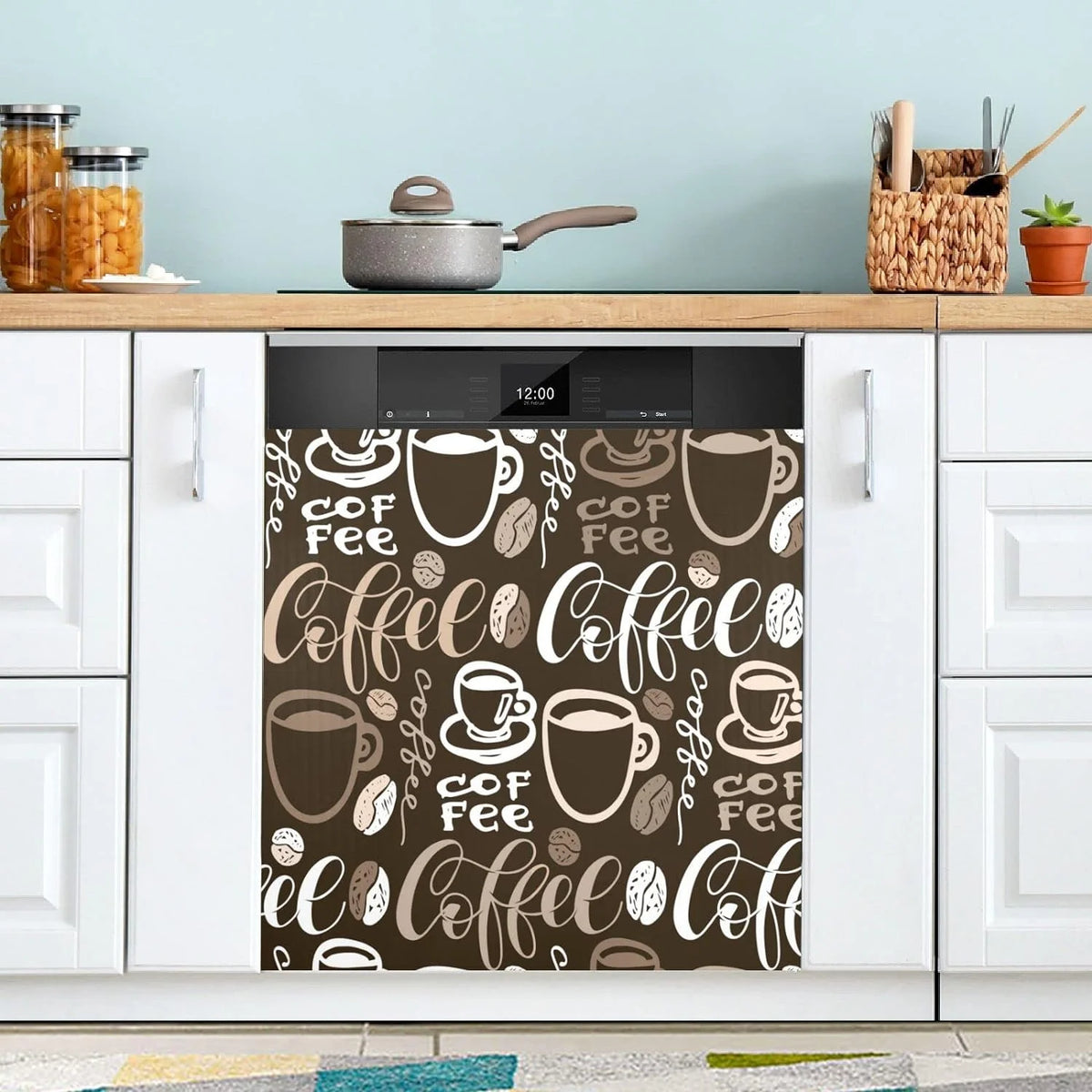 Coffee Cup Dishwasher Magnet Cover 23" x 26" E15893