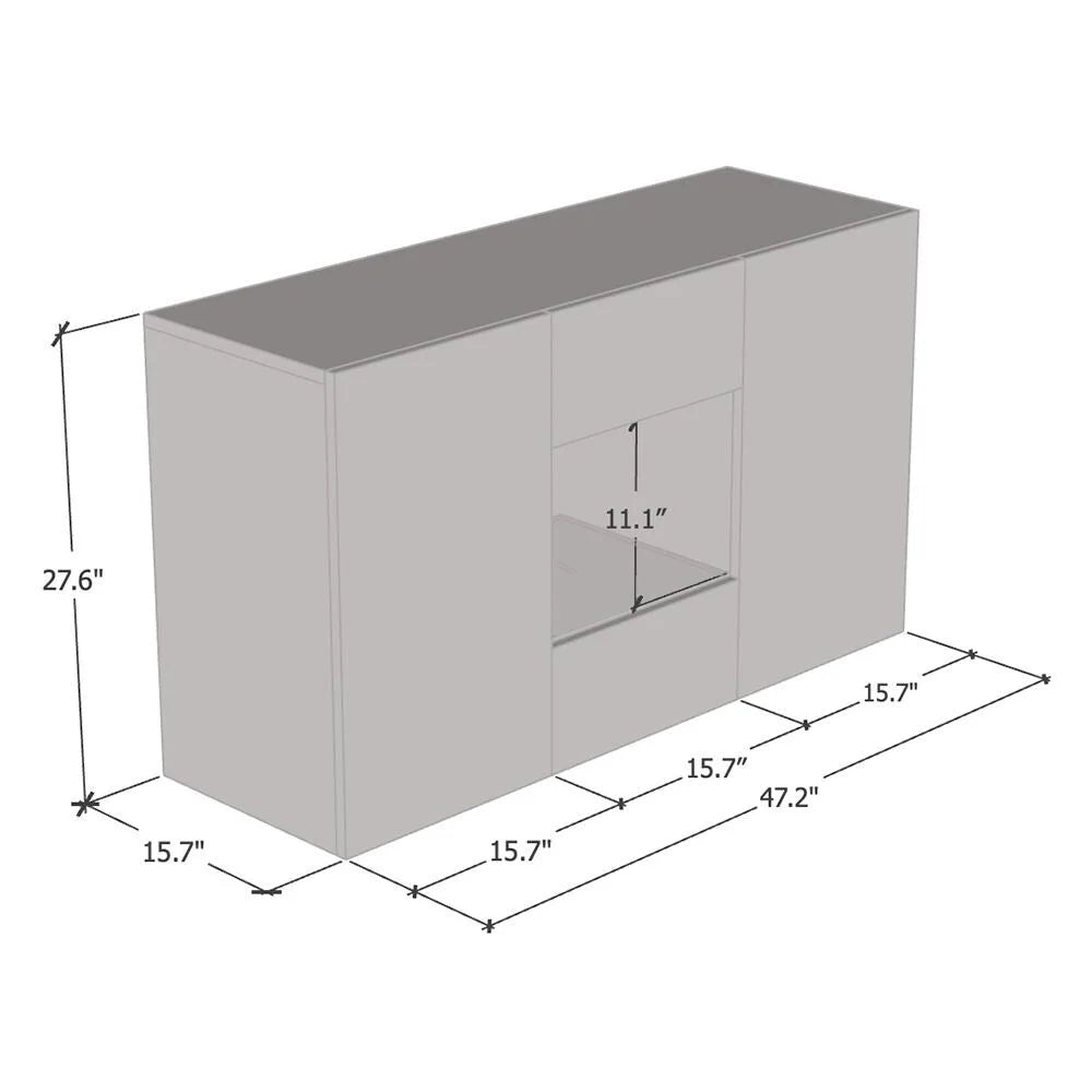 Wall Mounted Floating Sideboard Oak Z492