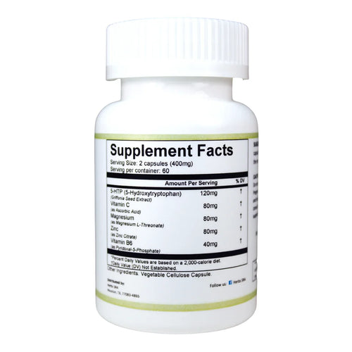 120 Capsules Magnesium L-Threonate 5-HTP C978052