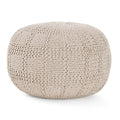 Ivory Round Pouf N907486