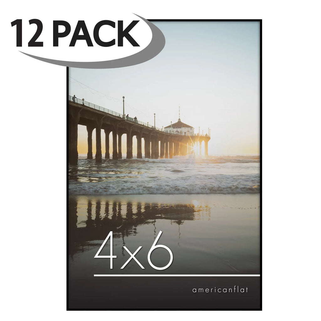 Black Set of 12 4x6 Picture Frames Q6305