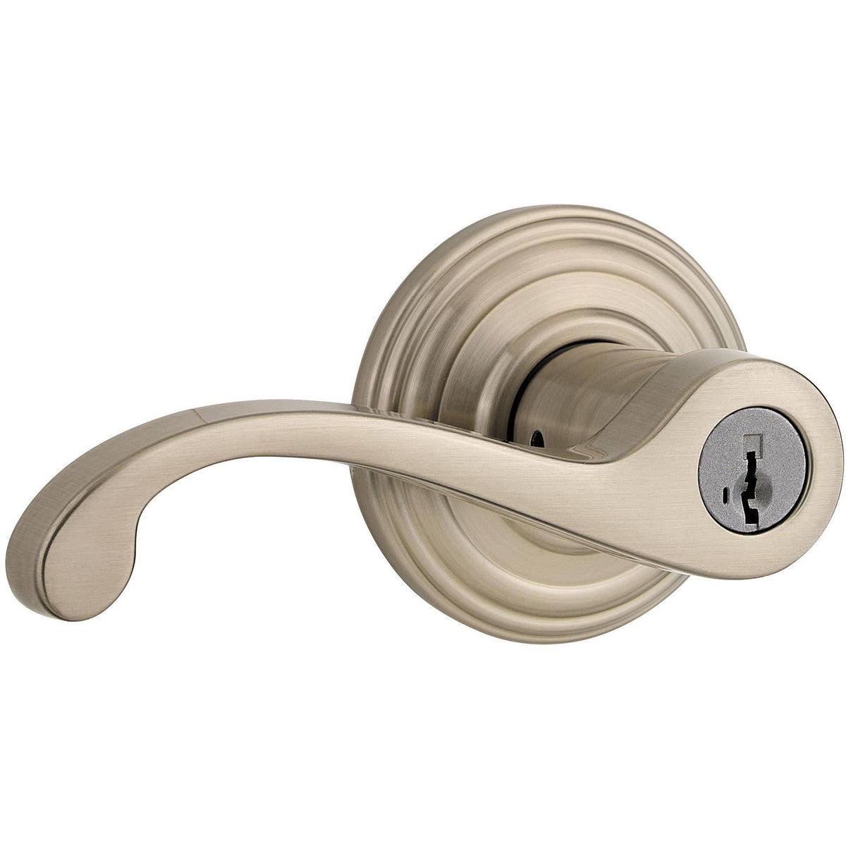 Satin Nickel Keyed Entry Lever Y38792