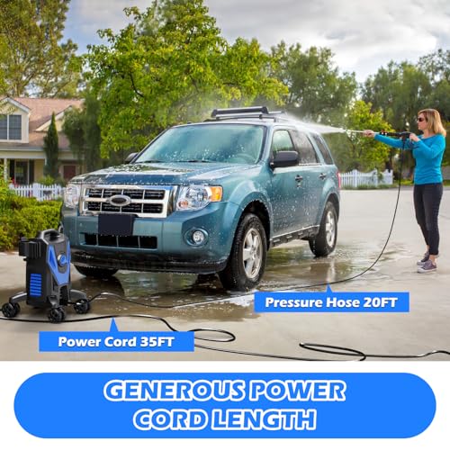 Electric Pressure Washer with Foam Cannon Blue K70332