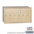 Vertical Mailbox 6 Doors Sandstone Recessed Mounted J3333