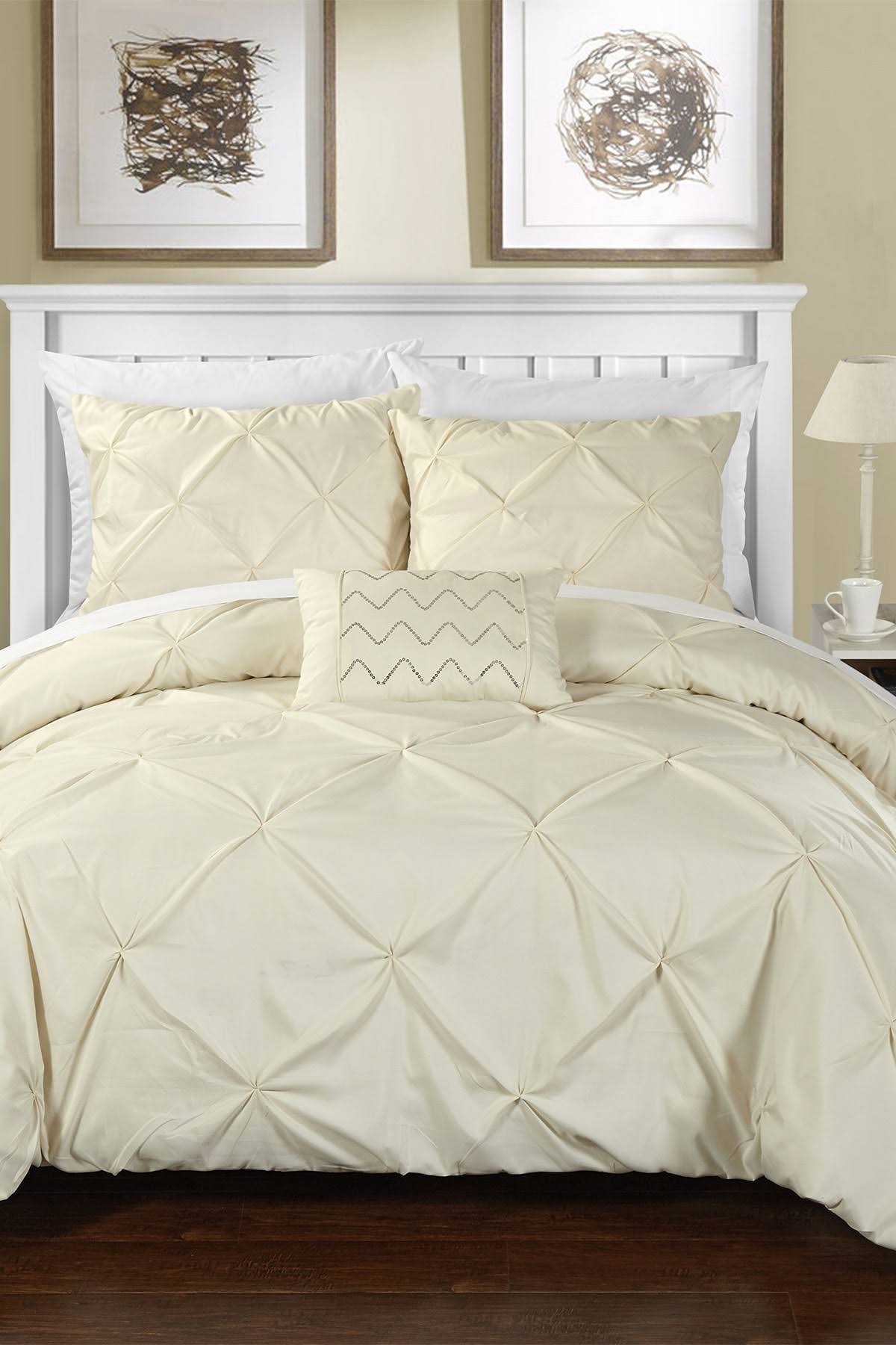 Beige King Duvet Cover Set F861