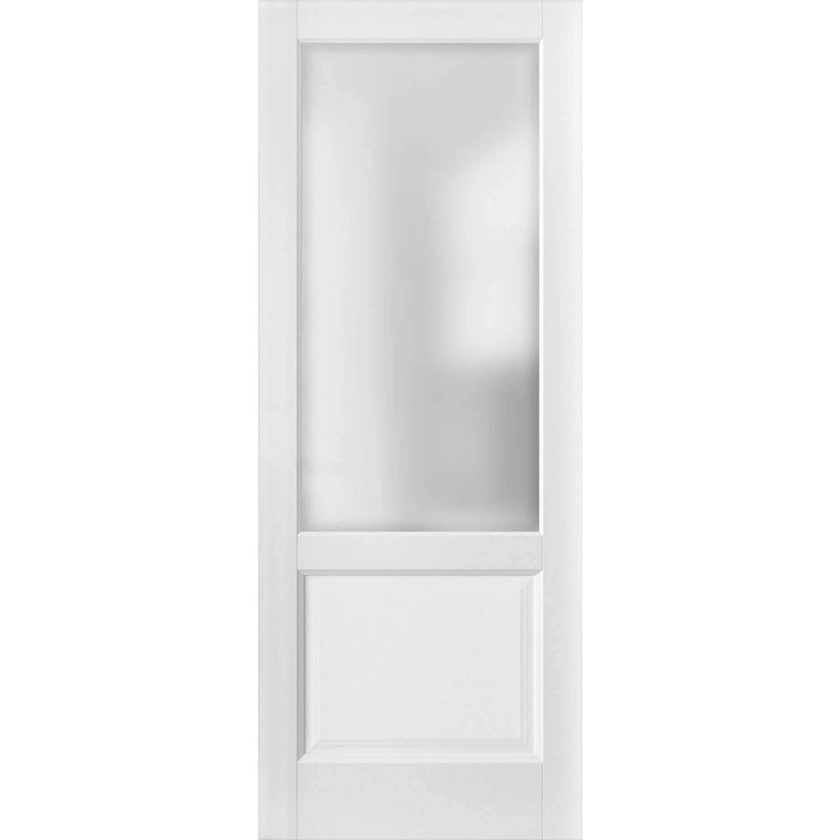 Matte White Glass Barn Door Panel 28 x 96 O749