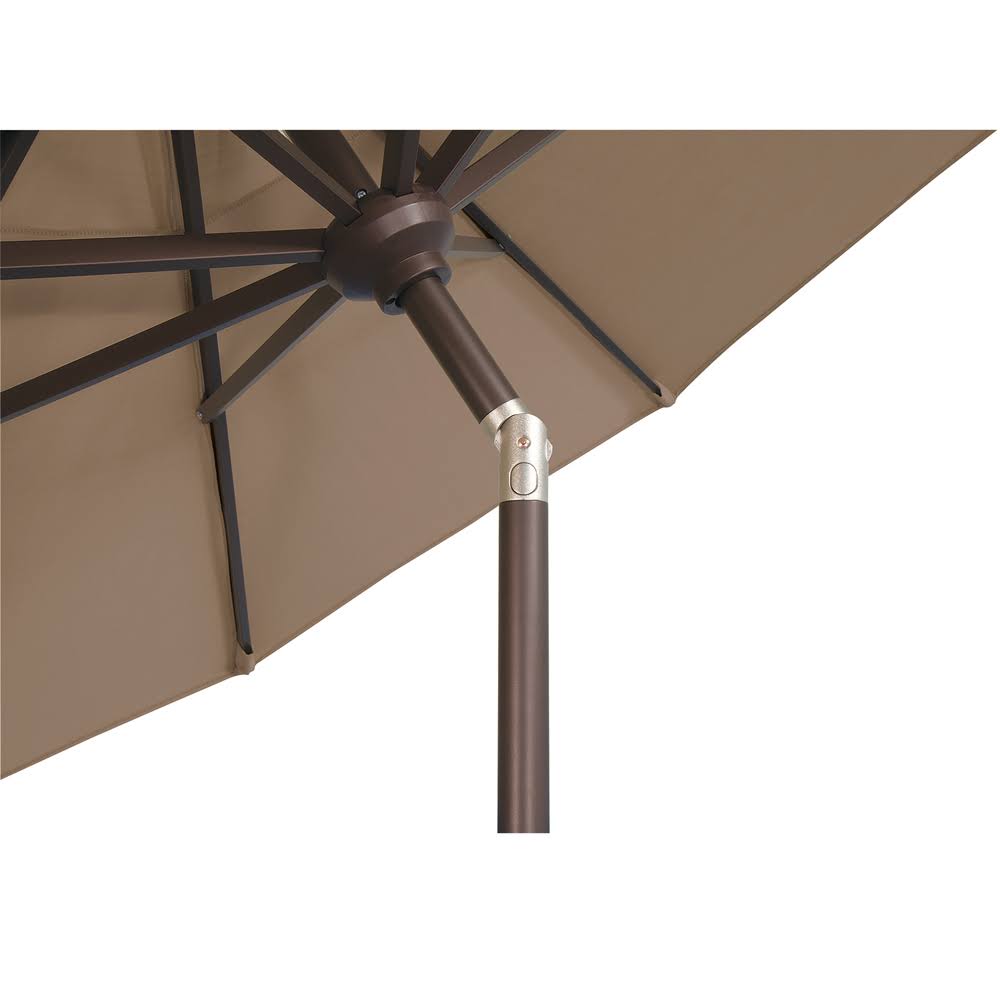 Black Octagon Push Button Tilt Market Umbrella Y52711