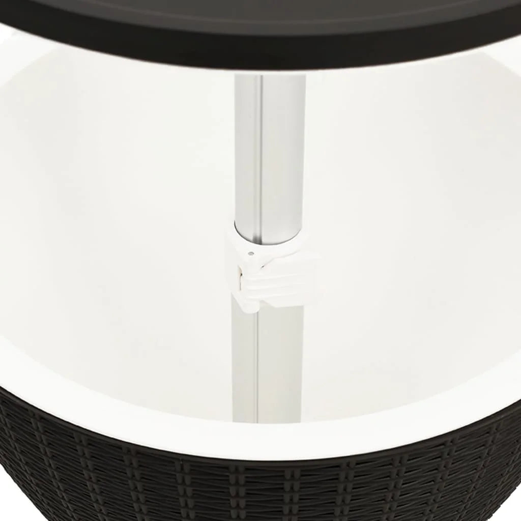 3-in-1 Ice Cooler Table Black Polypropylene E41532