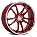 20x9 5x115 Candy Red Wheel with Chrome Lip A95371