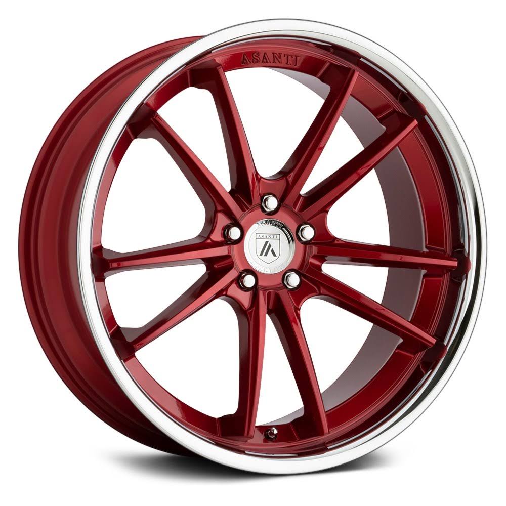20x9 5x115 Candy Red Wheel with Chrome Lip A95371