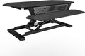 Electric Height-Adjustable Desk Riser with Keyboard and Mouse Tray, 36" x 24" Black E7837