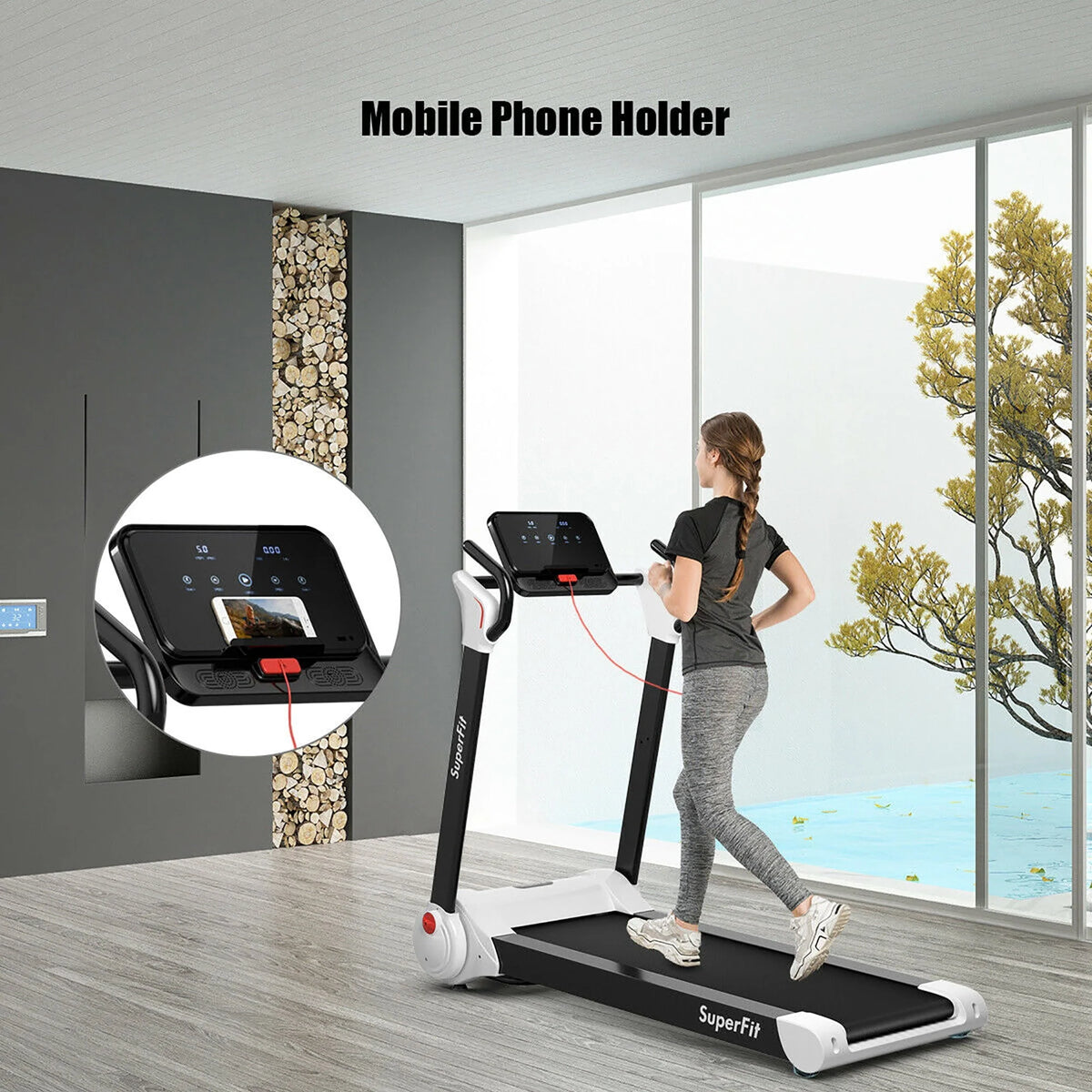 2.25HP Folding Electric Treadmill J27116