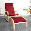 Velvet Burgundy Red Chair and Ottoman Covers X9795