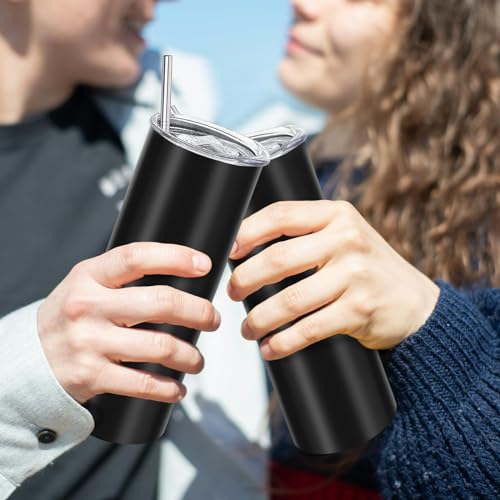 20 oz Stainless Steel Insulated Tumblers with Lid and Straw J202894